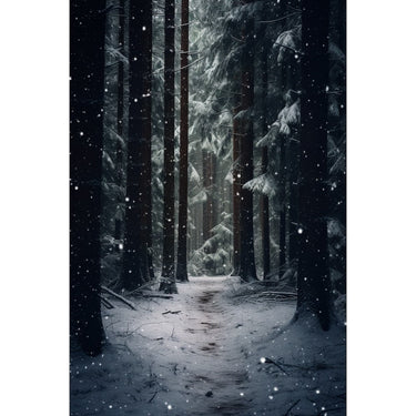 Snowy Forest Painting Art Print
